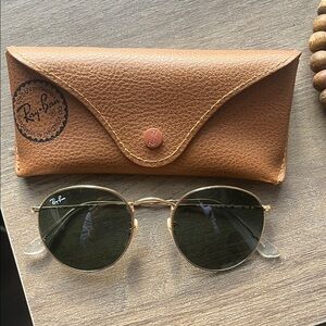 Ray-Ban Tan Leather Sunglasses Case